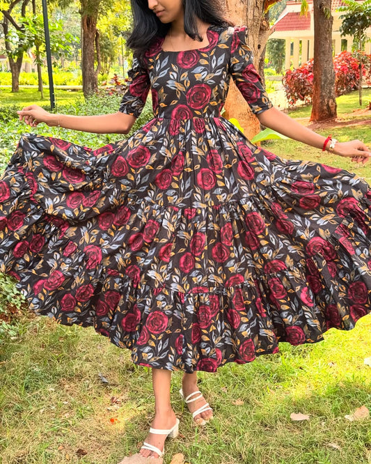 Sun-Kissed Petals Wrap Dress