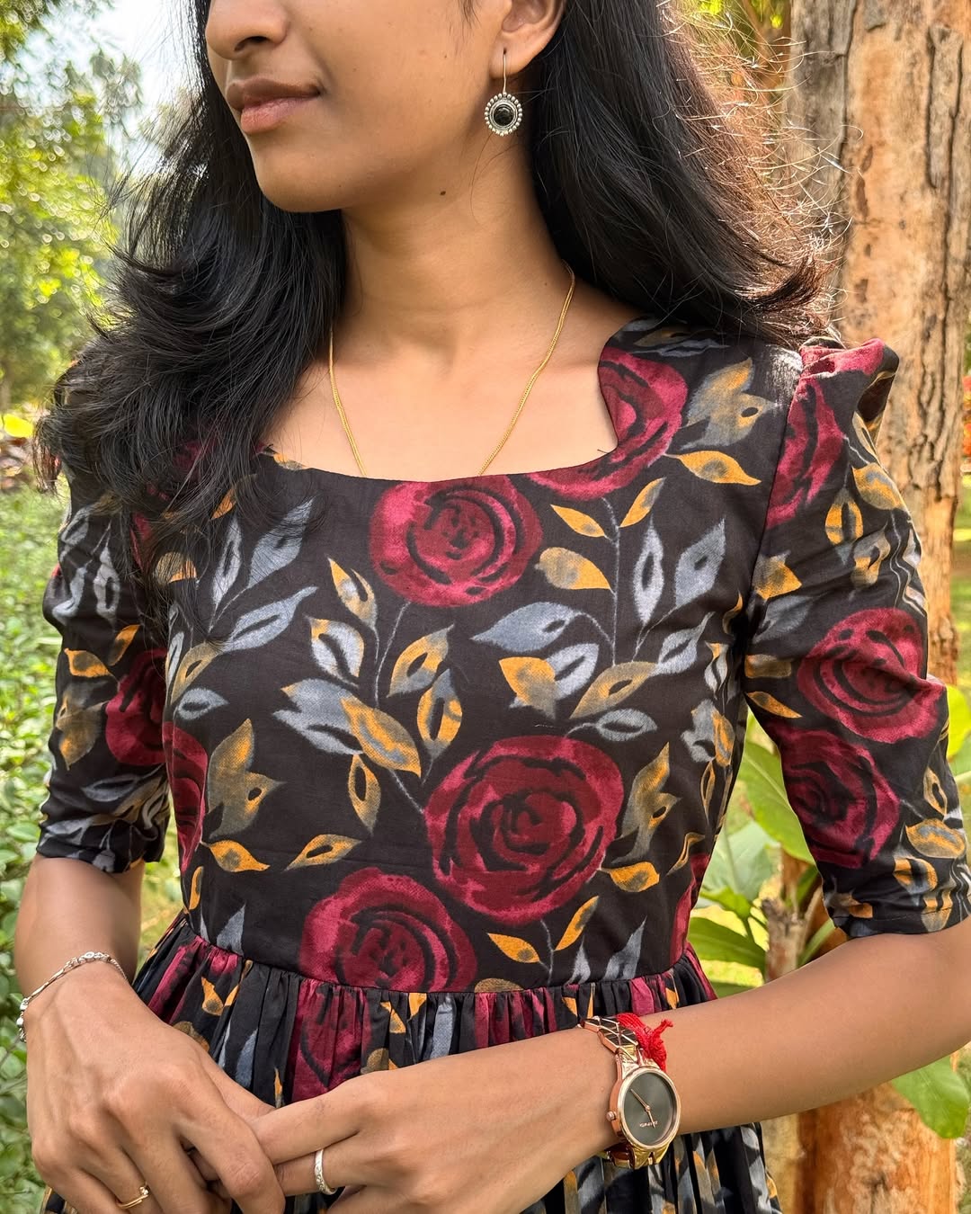 Sun-Kissed Petals Wrap Dress