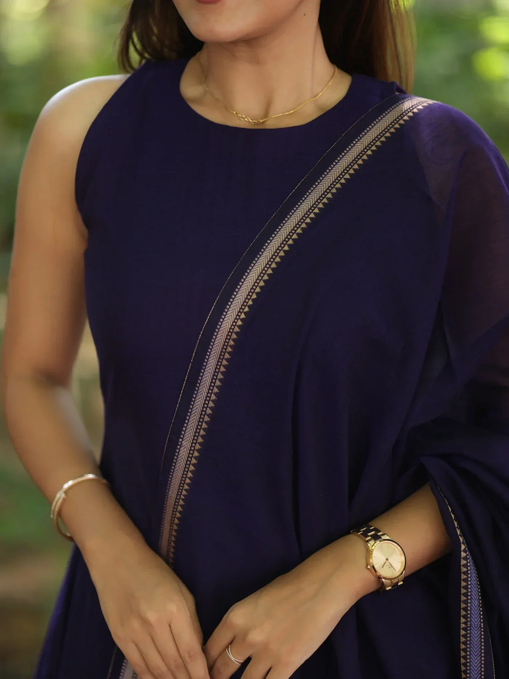 Purple Malar Narayanpet Salwar Set