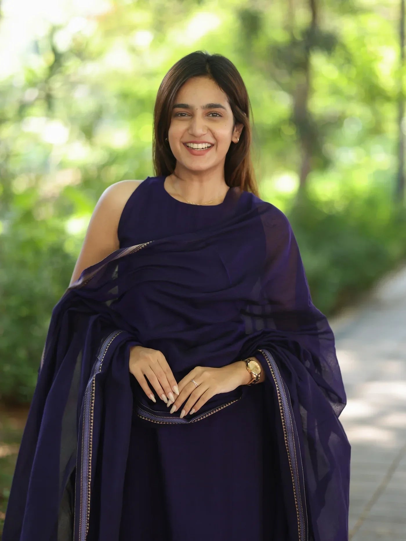 Purple Malar Narayanpet Salwar Set
