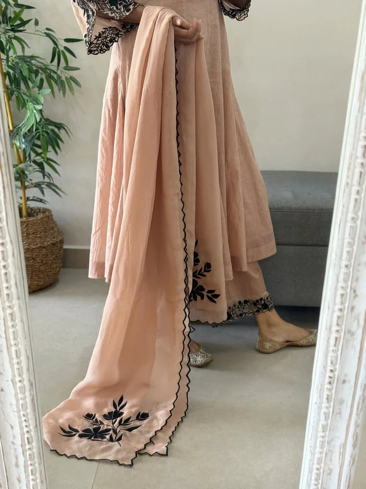 Designer Women’s Soft Fox Georgette Embroidered Kurta Set