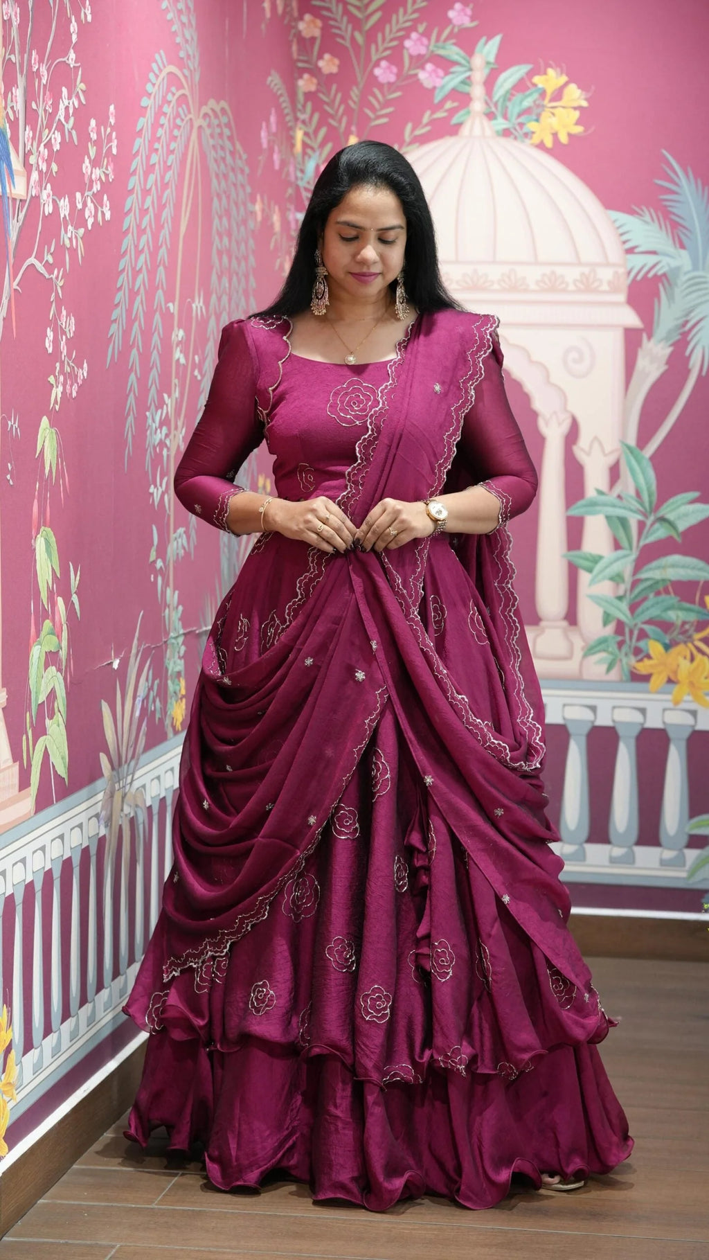Sitara – Lehenga With Peplum – Pink