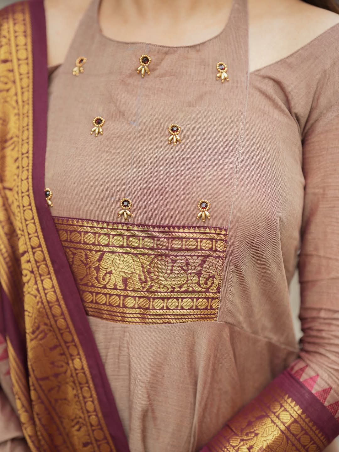 Beautiful Kanchi Cotton Anarkali with Dupatta