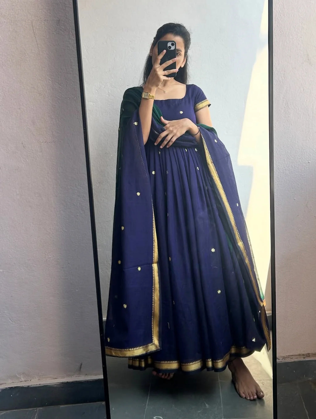 Sapna Flared Kurta With Dupatta