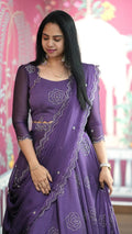 Sitara – Lehenga With Peplum – Lavender