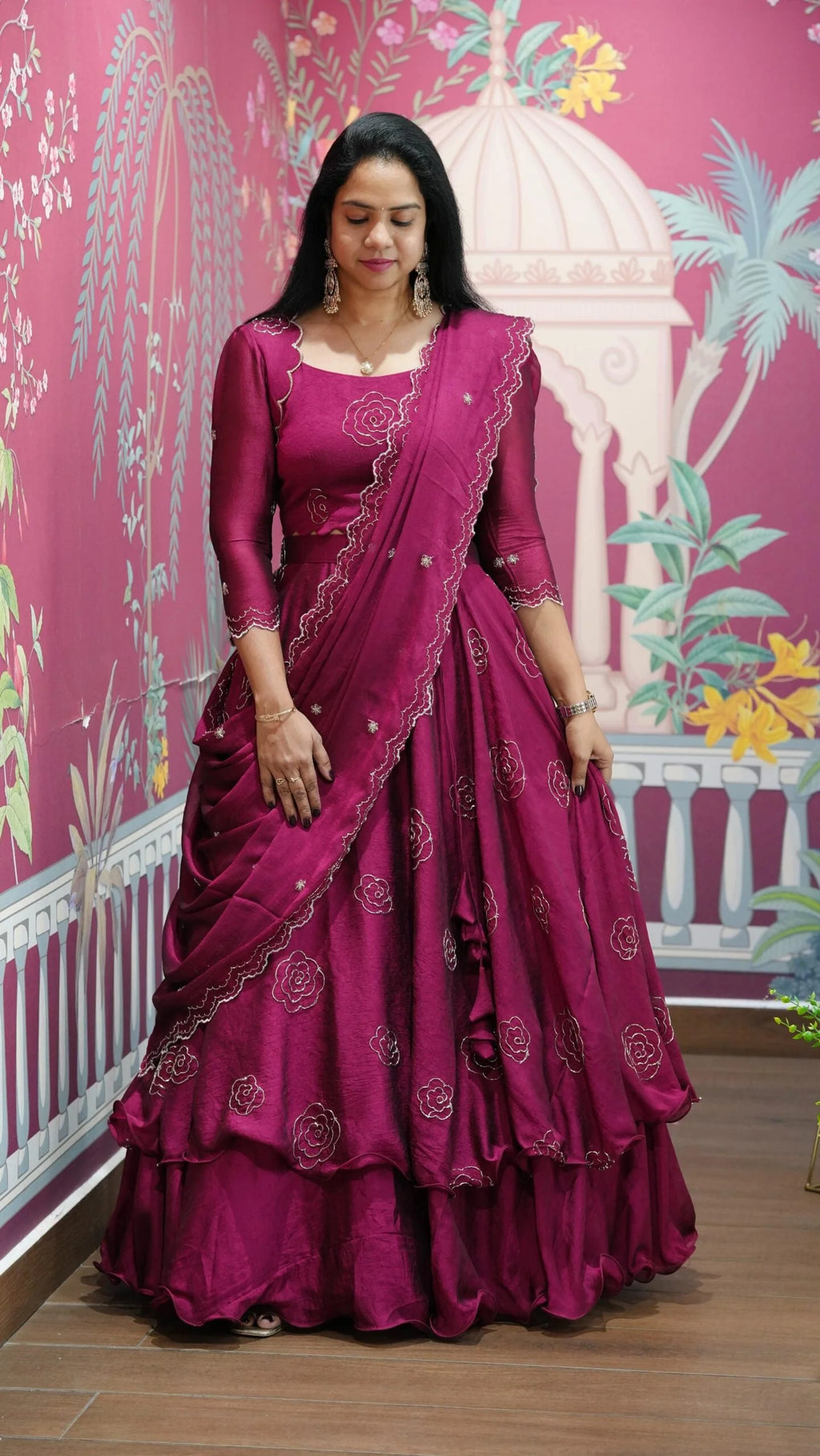 Sitara – Lehenga With Peplum – Pink