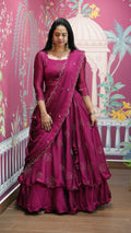 Sitara – Lehenga With Peplum – Pink