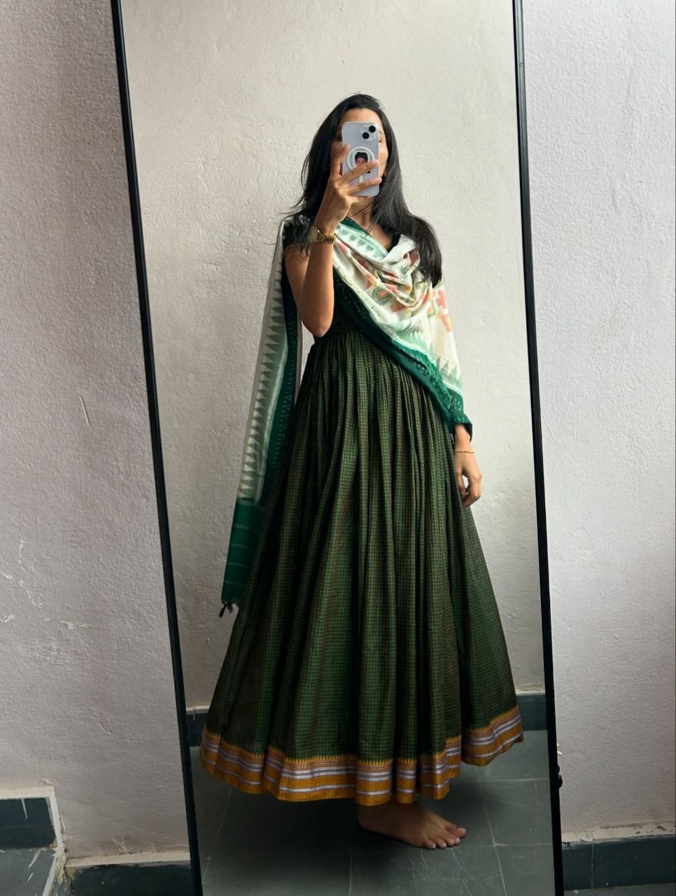 Ivory Elegance Straight Kurti