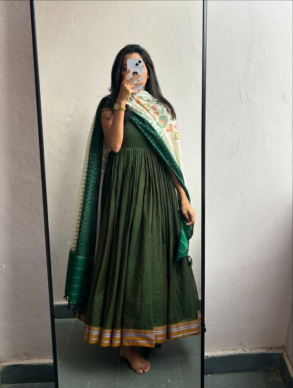 Ivory Elegance Straight Kurti