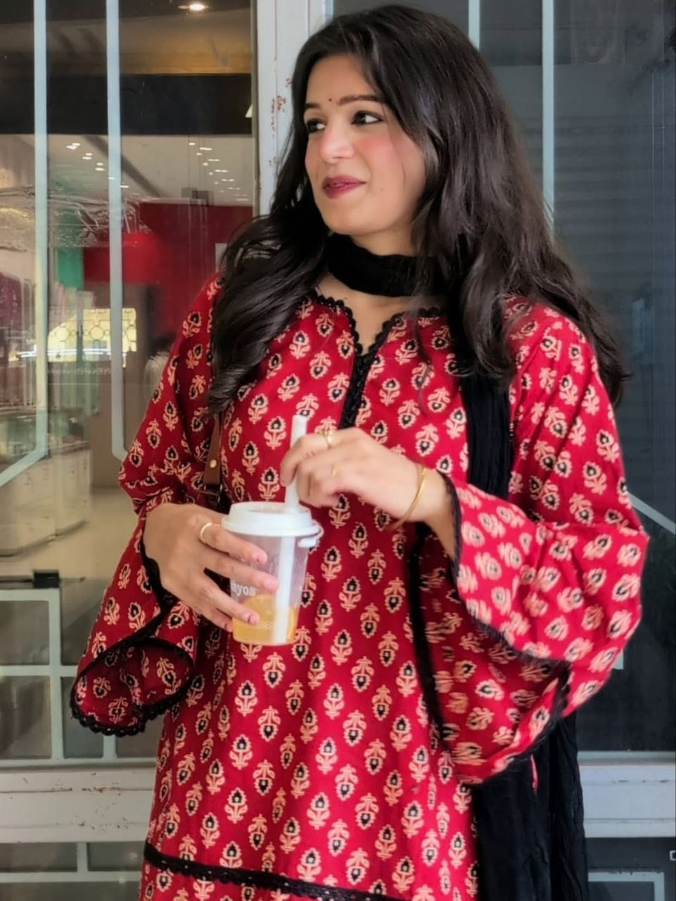 A timeless ethnic look for the modern woman.