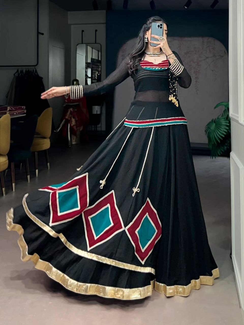 Rajwadi Raas Chaniya Choli