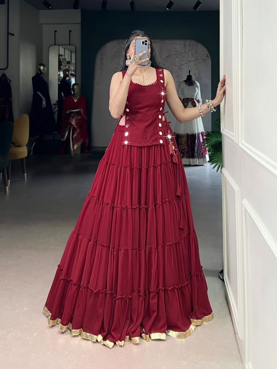 Zariya Mirrorwork Chaniya Choli