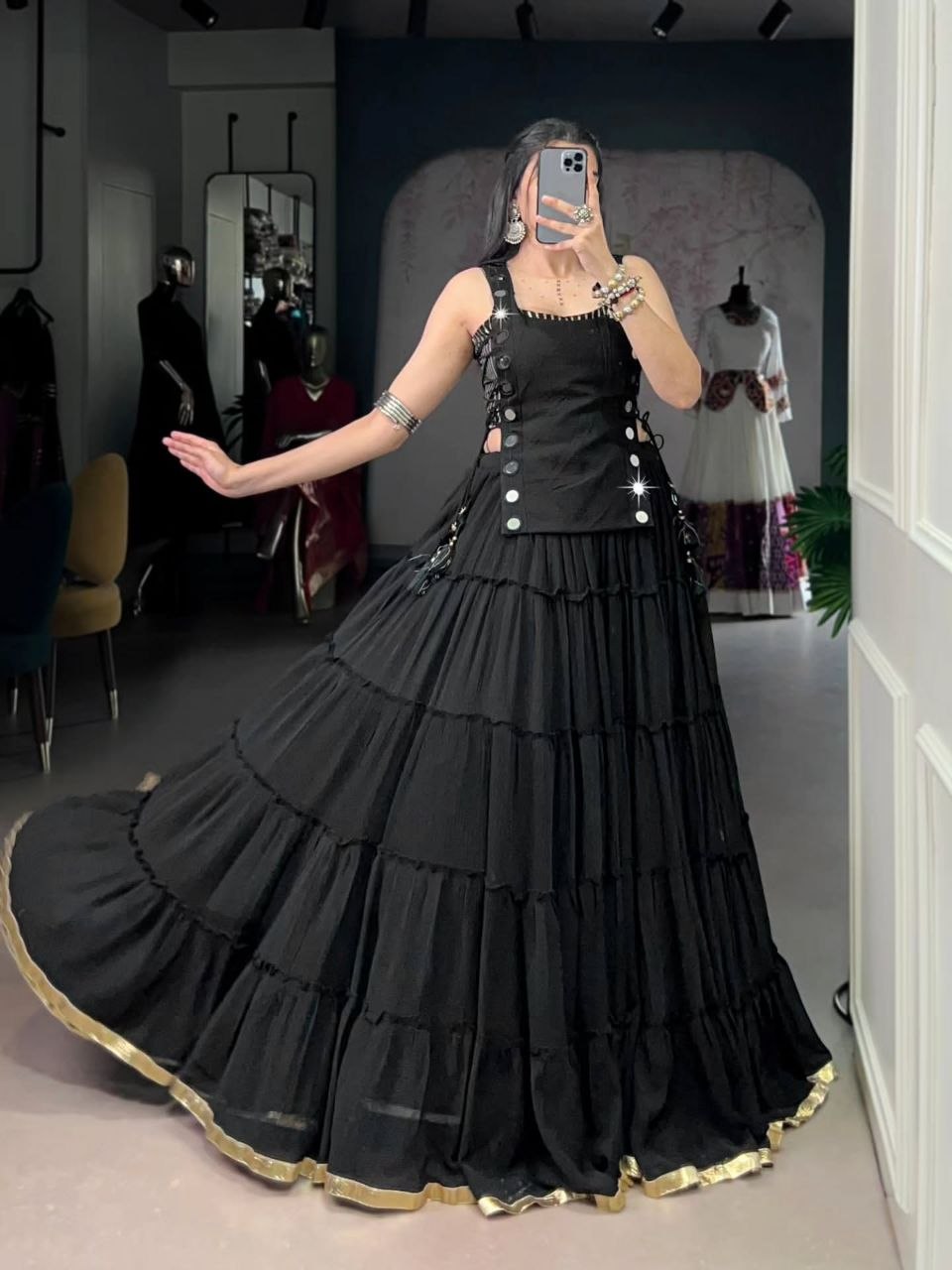 Zariya Mirrorwork Chaniya Choli